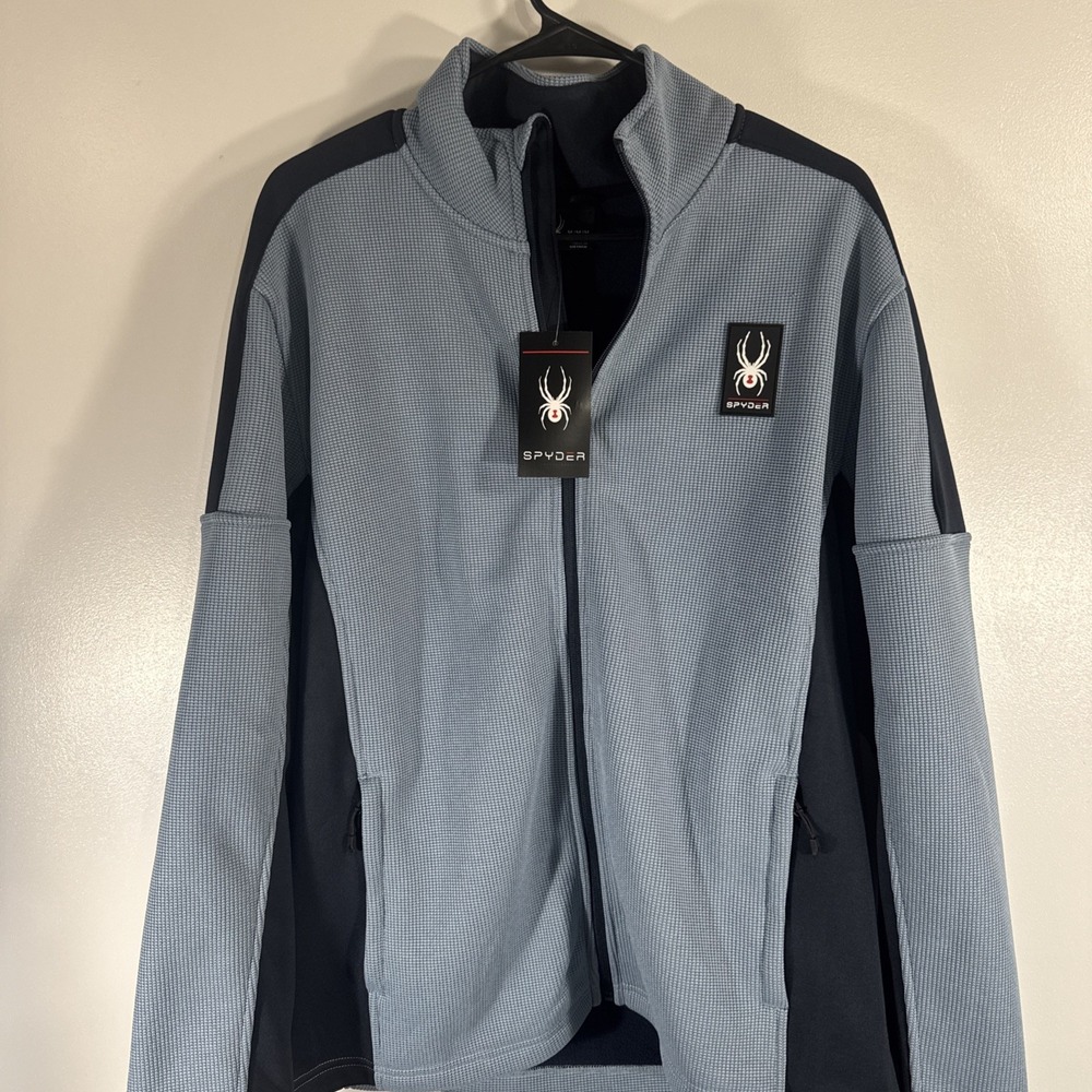 Spyder Men's Jacket Blue Full Zip New NWT‎ Size M Medium